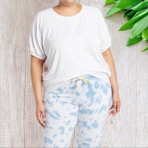 Theo & Spence Taco Chip Short Sleeve Pajama T-Shirt White 3X